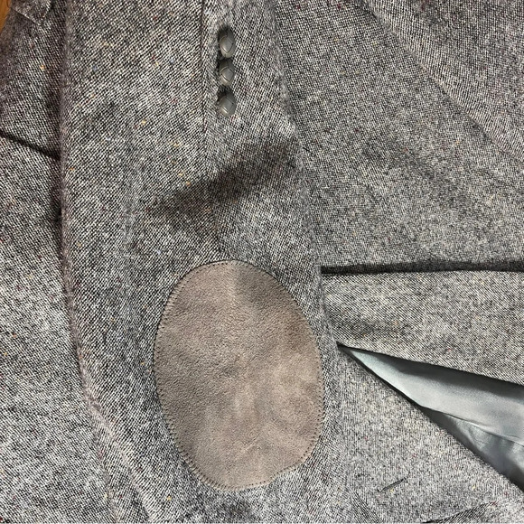 Vintage Stafford Men’s 42L Brown Tweed Sports Coat 100% Virgin Wool Elbow Patch - Picture 9 of 15